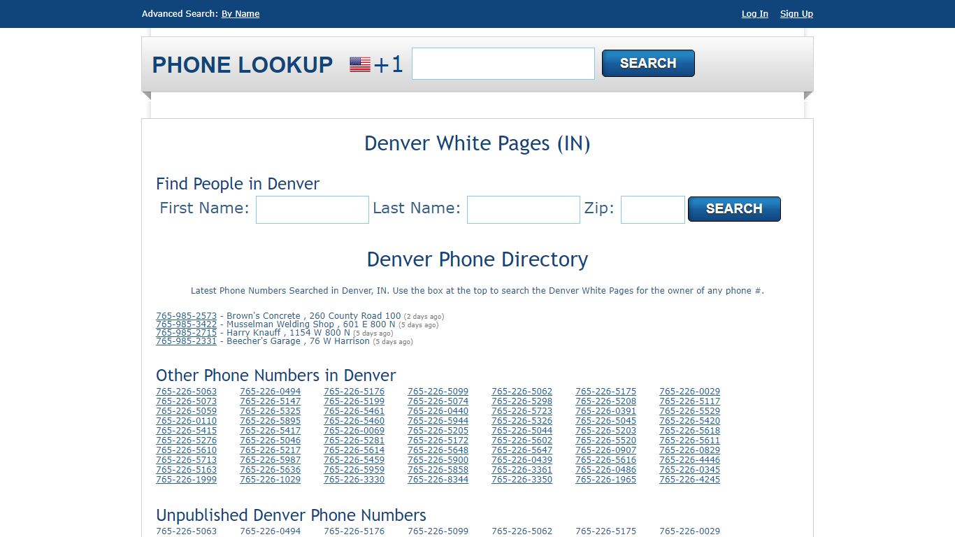 Denver White Pages - Denver Phone Directory Lookup